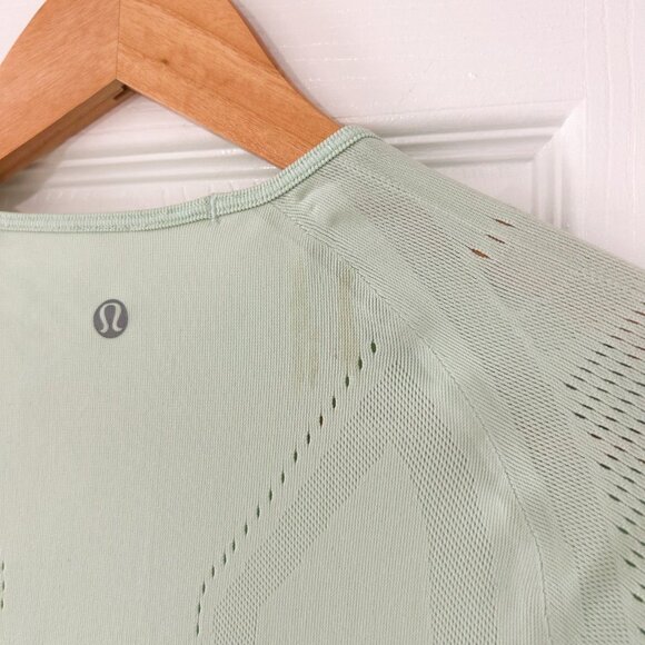 Lululemon Swiftly Tech Long Sleeve Crew Misty Mint Size 4 Seamless - Picture 5 of 5